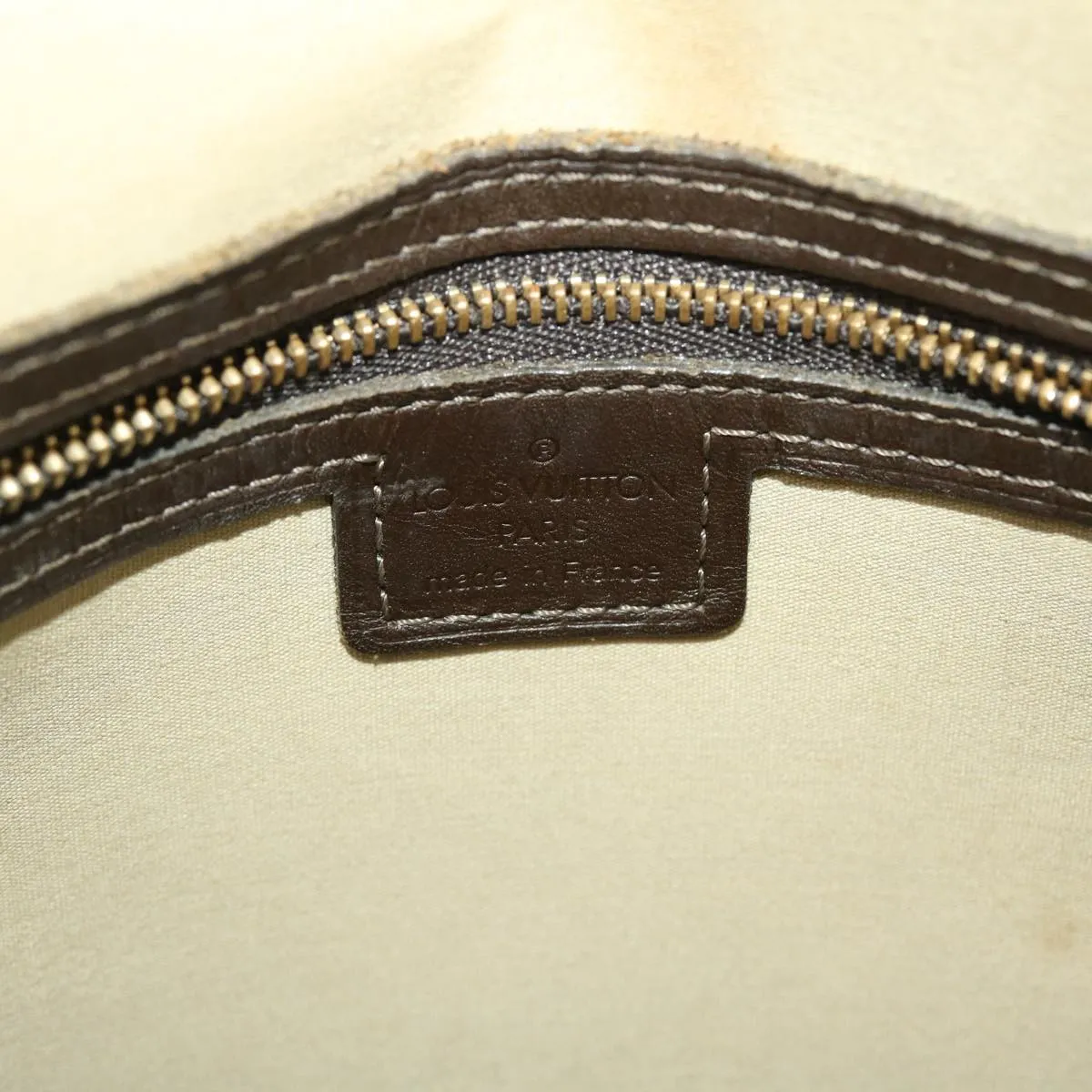 LOUIS VUITTON Monogram Mini Alma Haut Hand Bag Khaki M92203 LV Auth 44187
