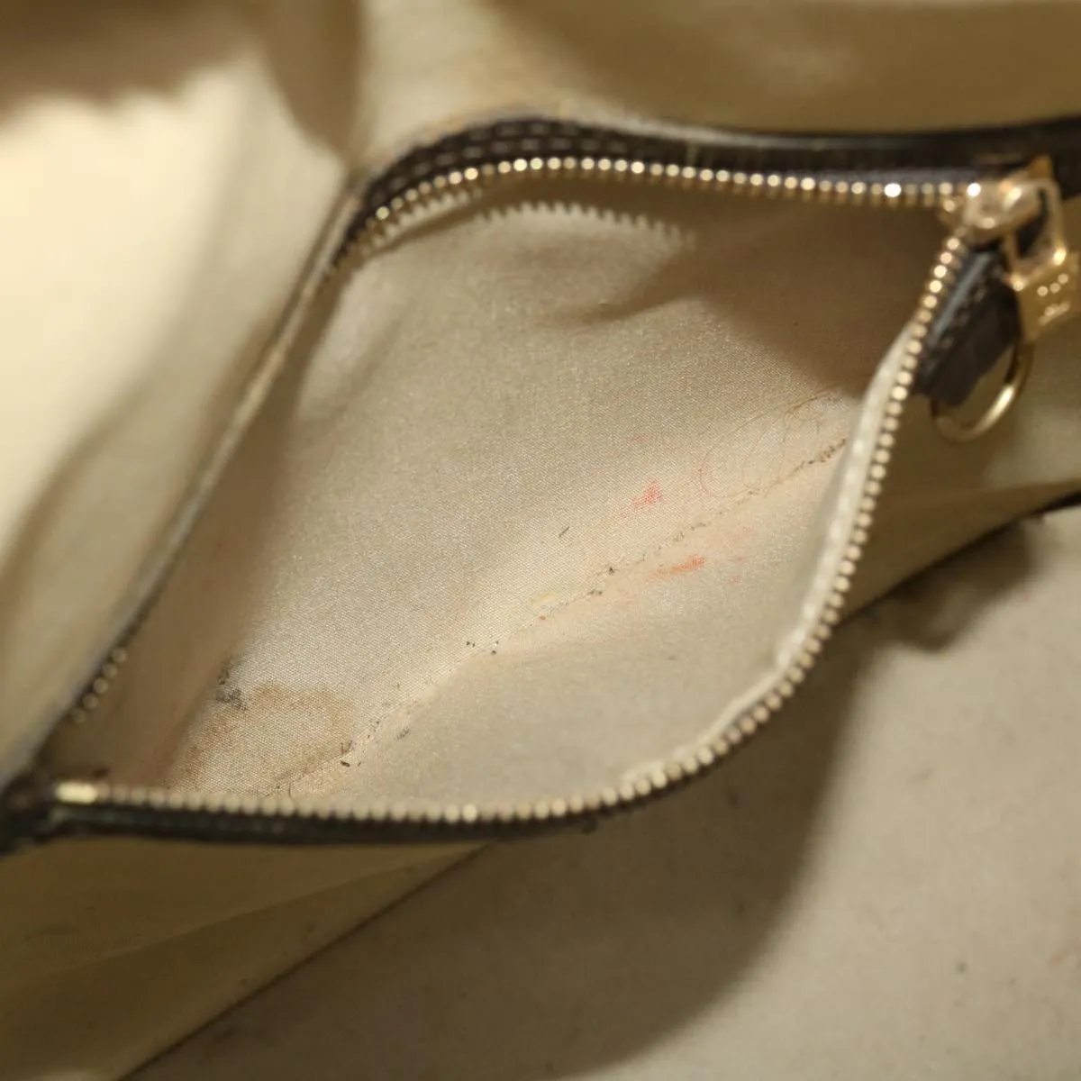 LOUIS VUITTON Monogram Mini Alma Haut Hand Bag Khaki M92203 LV Auth 44187