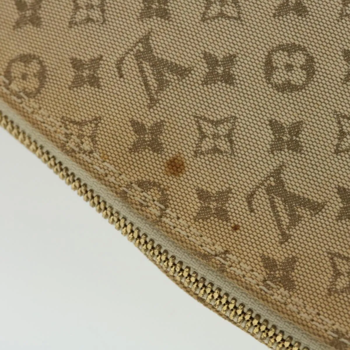 LOUIS VUITTON Monogram Mini Alma Haut Hand Bag Khaki M92203 LV Auth 44187