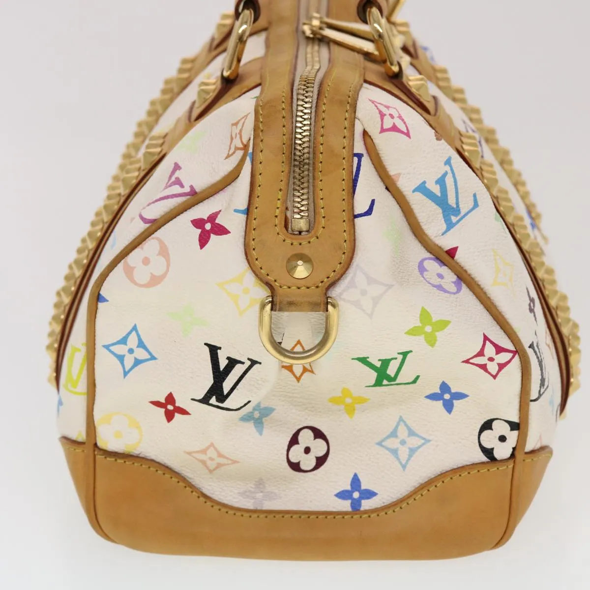 LOUIS VUITTON Monogram Multicolor Courtney MM Hand Bag White M45641 Auth 44355