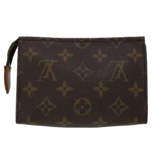 LOUIS VUITTON Monogram Poche Toilette 15 Pouch M47546 LV Auth 44652