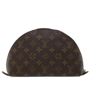 LOUIS VUITTON Monogram Trousse Demi Ronde Cosmetic Pouch M47520 LV Auth 44905