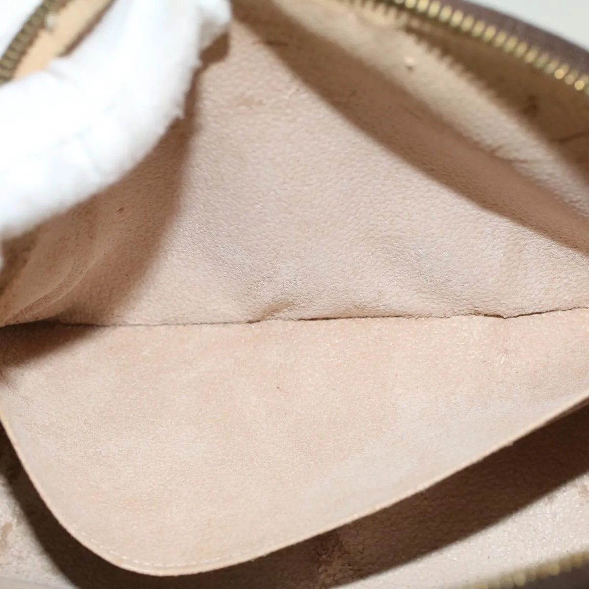 LOUIS VUITTON Monogram Trousse Demi Ronde Cosmetic Pouch M47520 LV Auth 49972