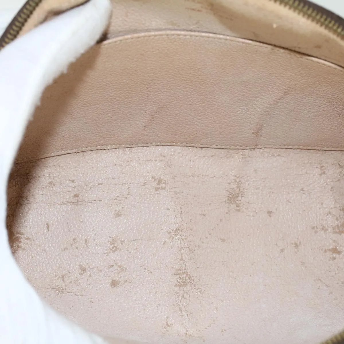 LOUIS VUITTON Monogram Trousse Demi Ronde Cosmetic Pouch M47520 LV Auth 49972