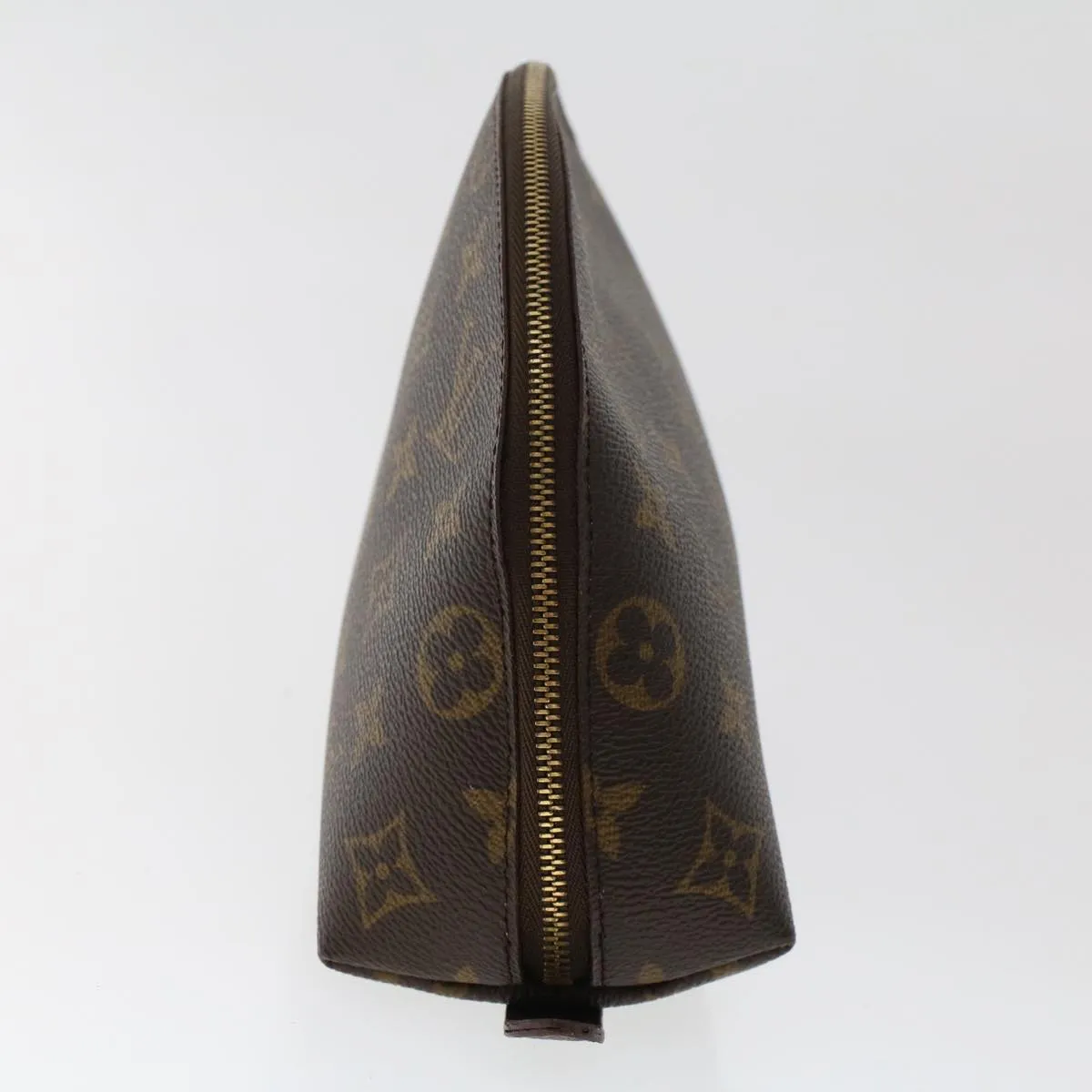 LOUIS VUITTON Monogram Trousse Demi Ronde Cosmetic Pouch M47520 LV Auth 49972