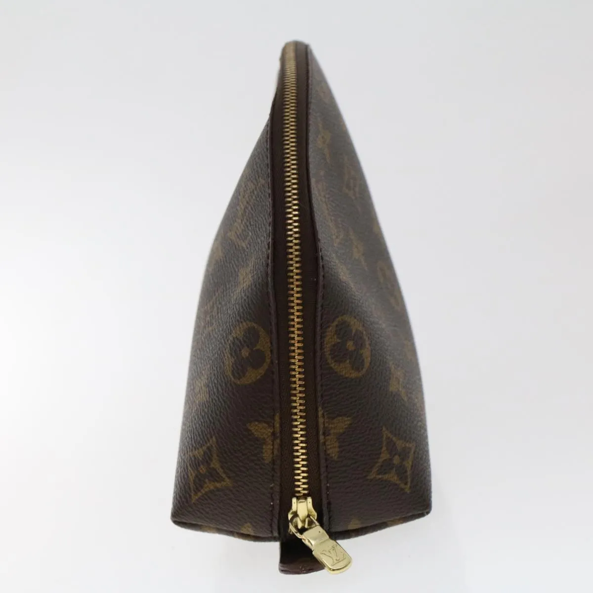 LOUIS VUITTON Monogram Trousse Demi Ronde Cosmetic Pouch M47520 LV Auth 49972