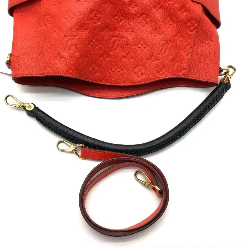 Louis Vuitton Red Leather Monogram Shoulder Bag Medium