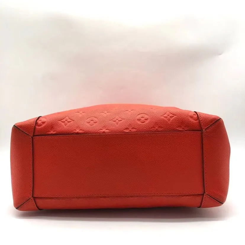 Louis Vuitton Red Leather Monogram Shoulder Bag Medium