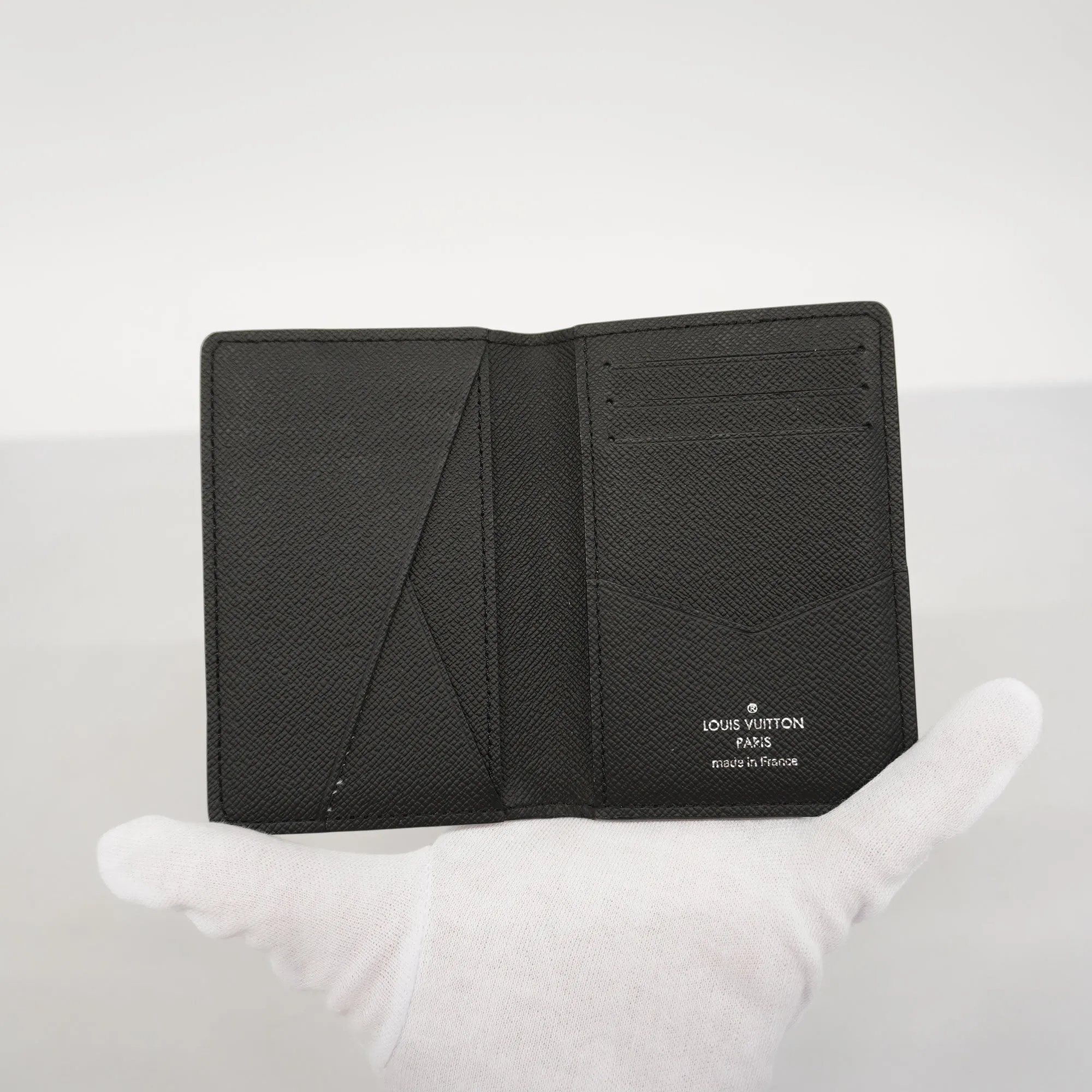 LOUIS VUITTONAuth  Monogram Eclipse Card Case Organizer Depoche M61696 Business