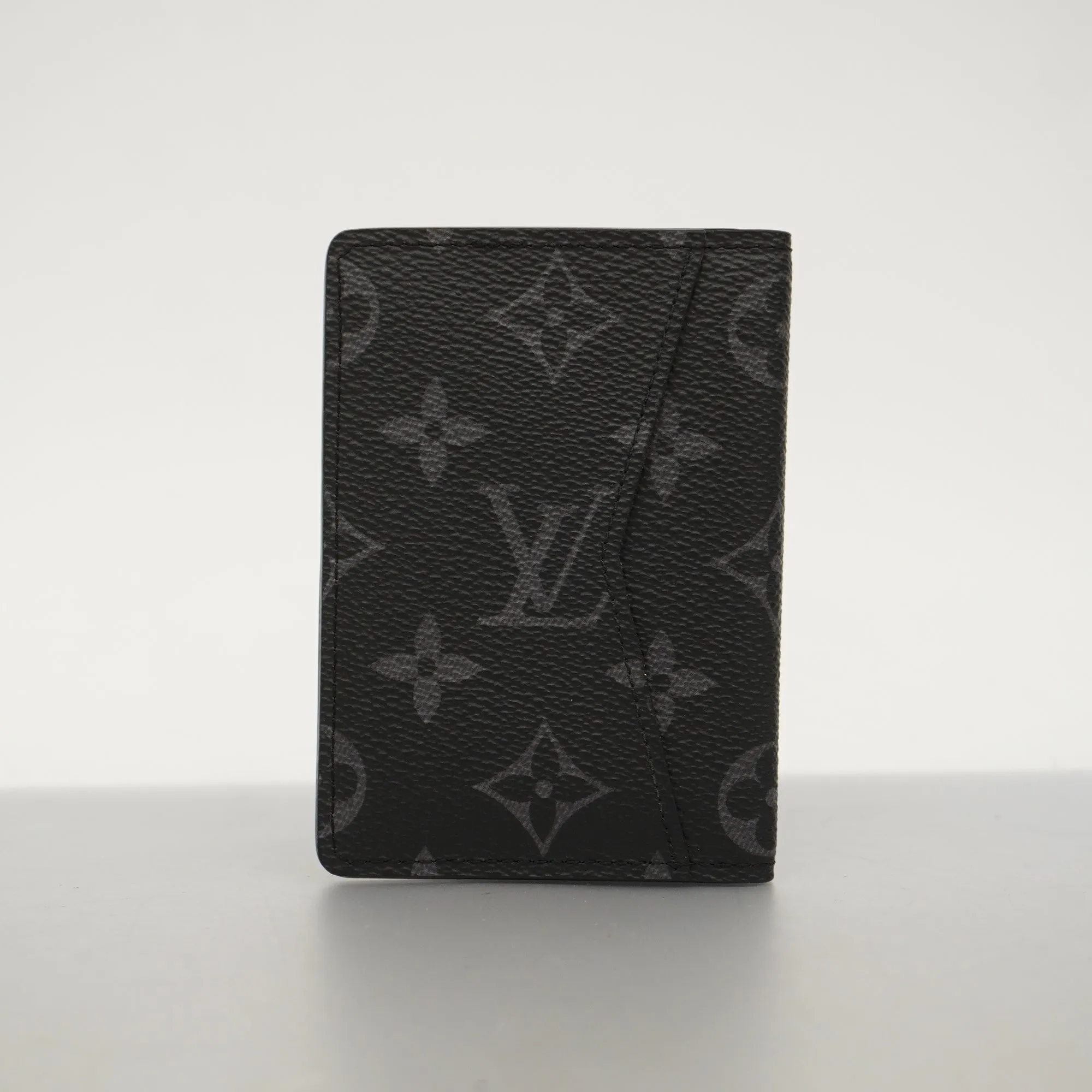LOUIS VUITTONAuth  Monogram Eclipse Card Case Organizer Depoche M61696 Business