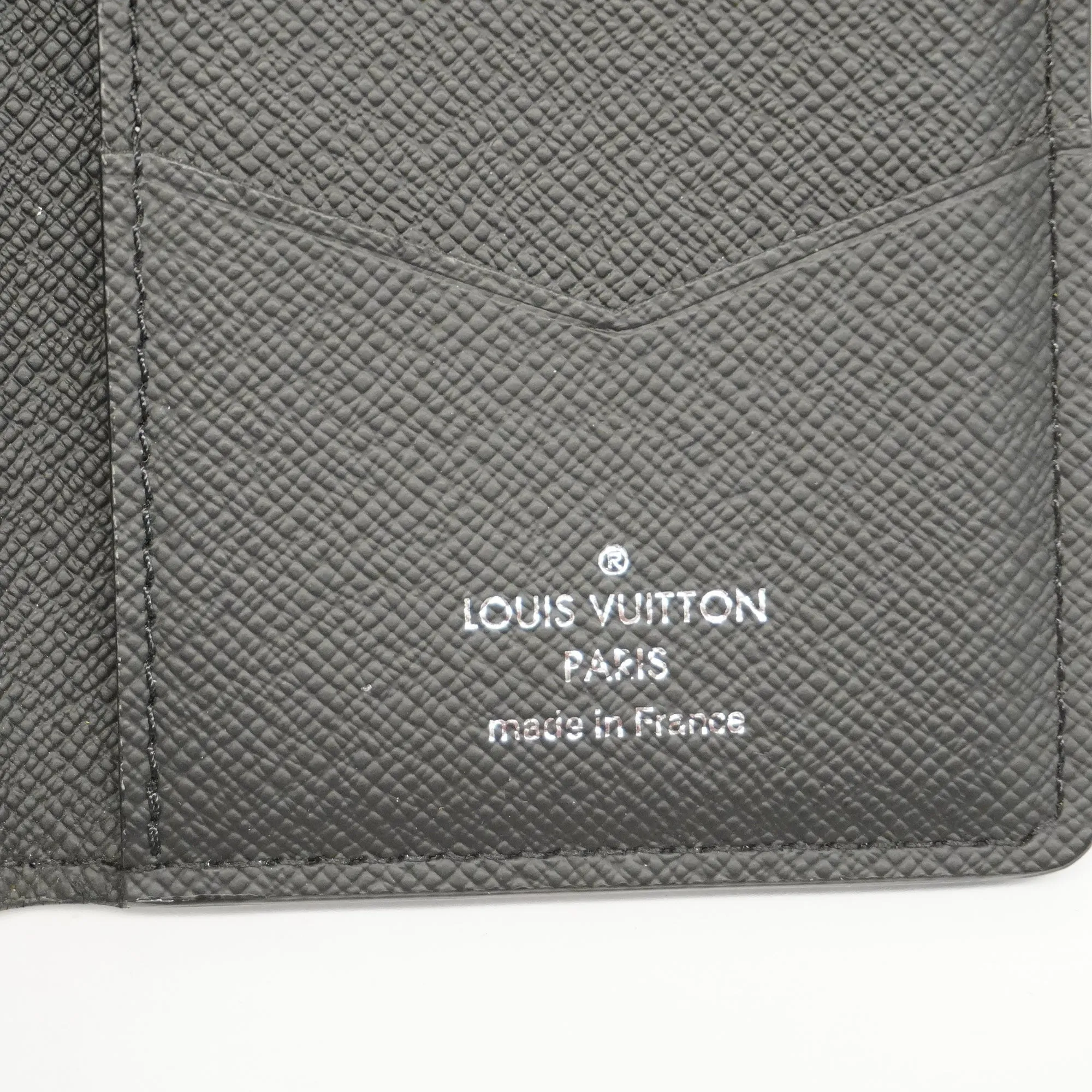 LOUIS VUITTONAuth  Monogram Eclipse Card Case Organizer Depoche M61696 Business