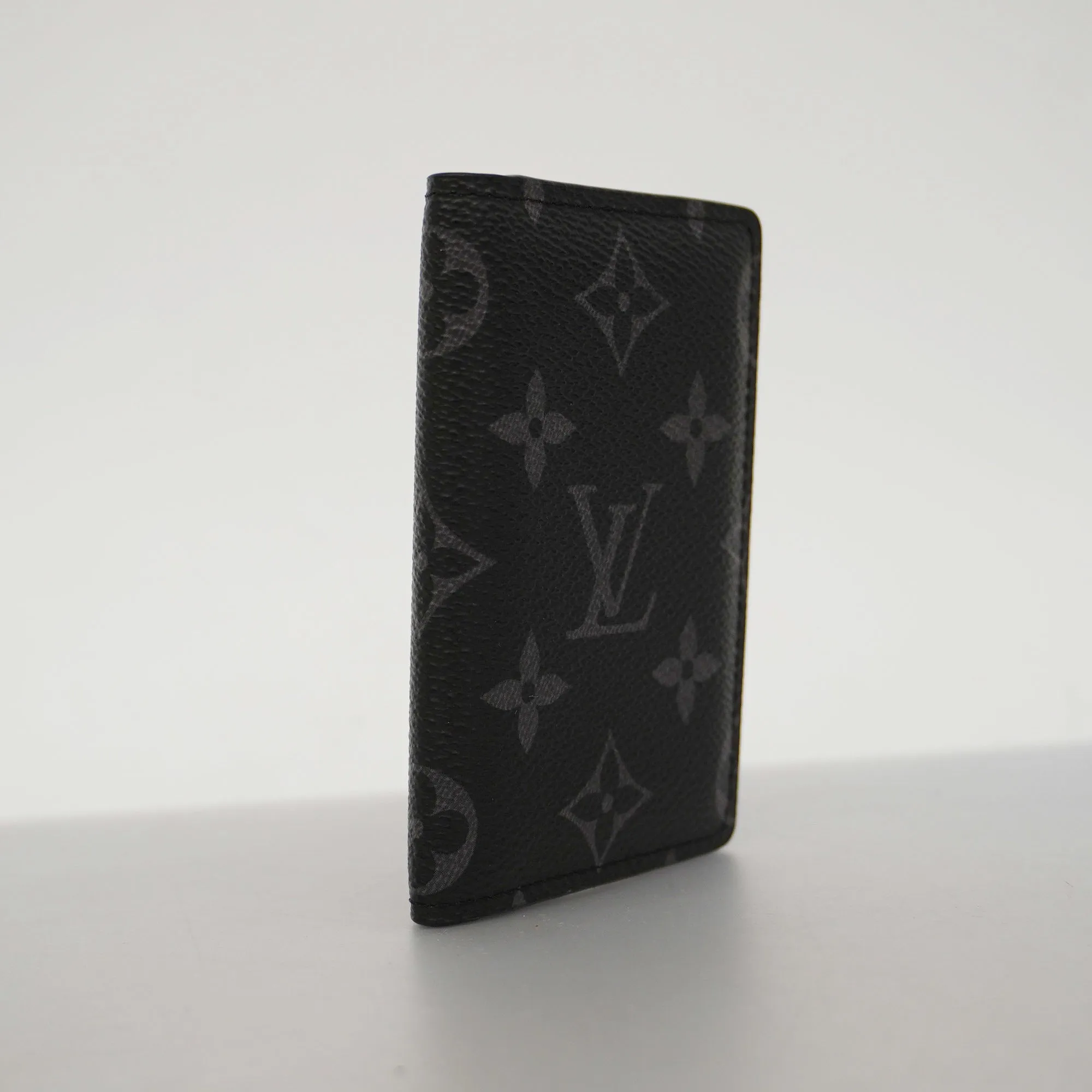 LOUIS VUITTONAuth  Monogram Eclipse Card Case Organizer Depoche M61696 Business