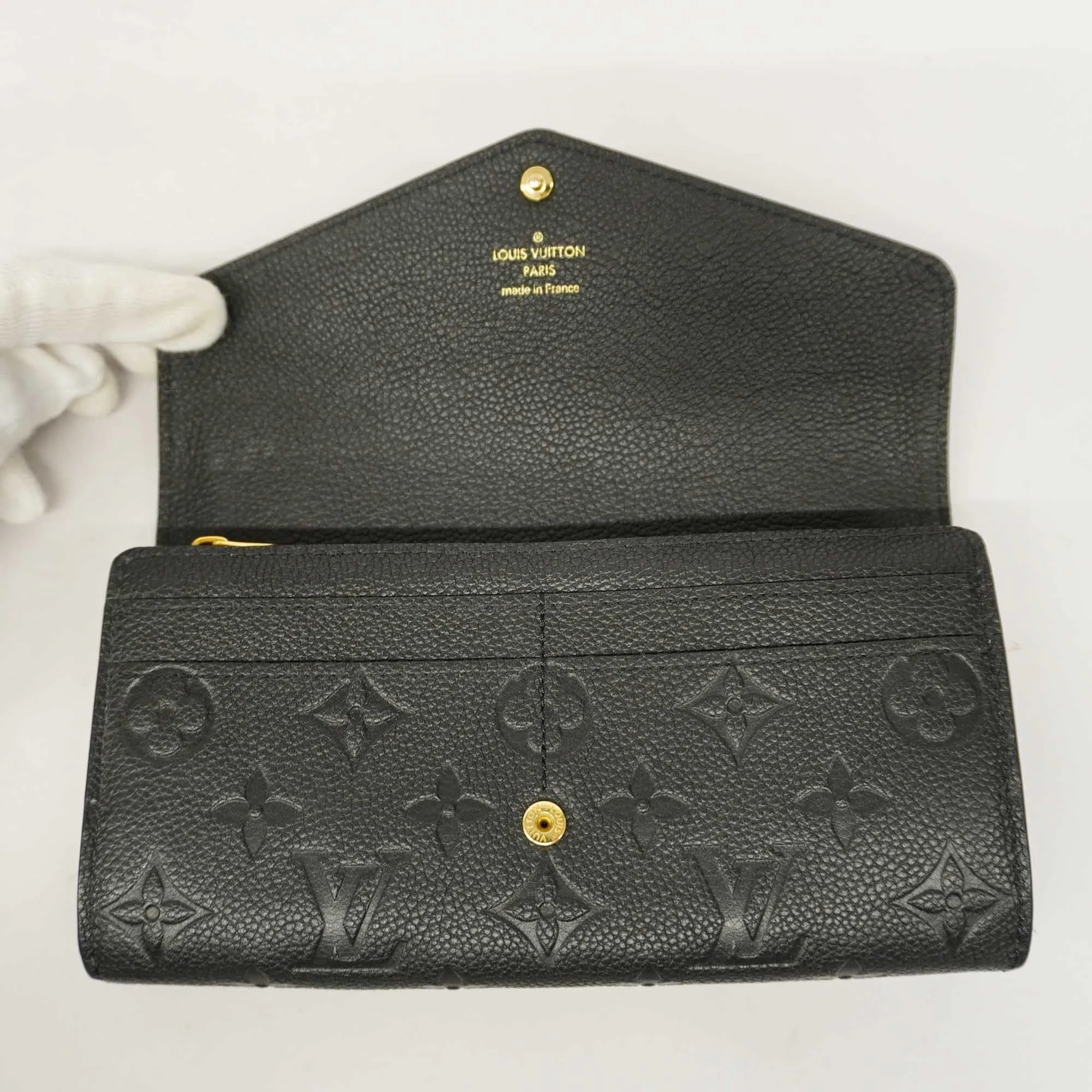 LOUIS VUITTONAuth  Monogram Empreinte Portefeuille Sarah M61182 Women's Wallet