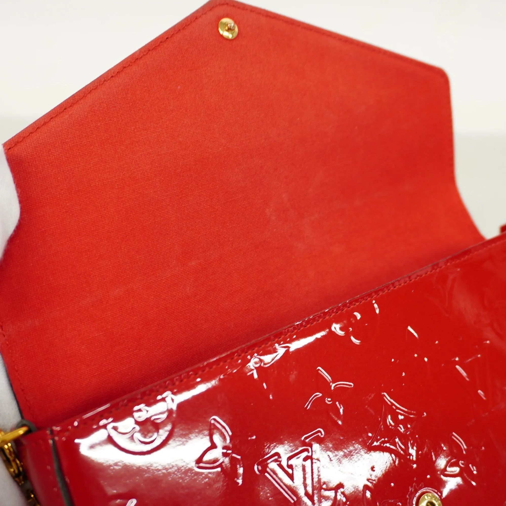 LOUIS VUITTONAuth  Monogram Vernis Chain Wallet Pochette Felice M61293 Women's