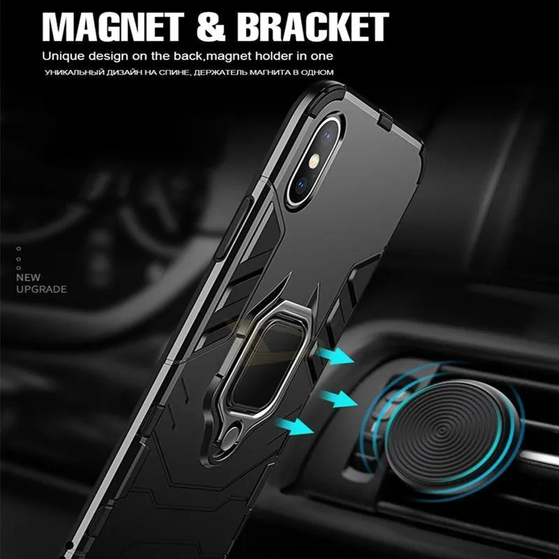 Luxury Armor Shockproof Ring Bracket Case For iPhone 11 11 PRO 11 PRO MAX X XR XS Max 8 7 PLUS-NEW