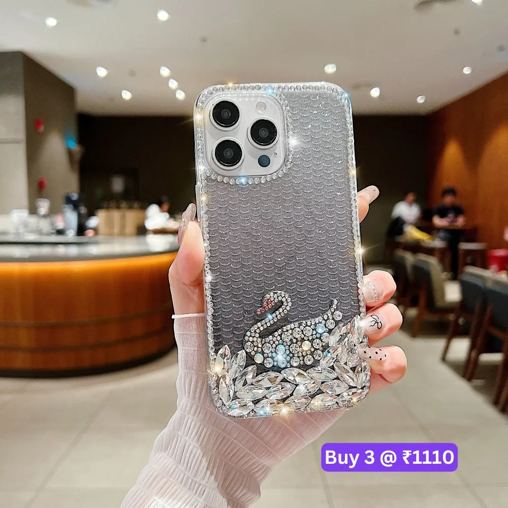 Luxury Design Rhinestone TPU (Soft) | PC (Hard) Phone Case - iPhone 15 Pro Max