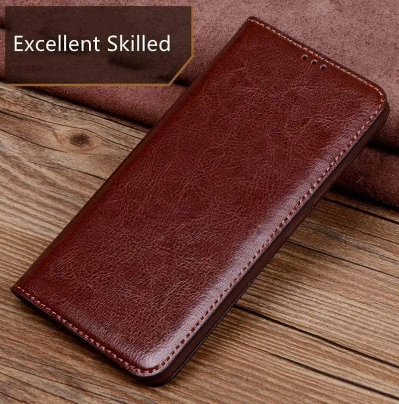 Luxury Galaxy A54 Cowhide Leather Case