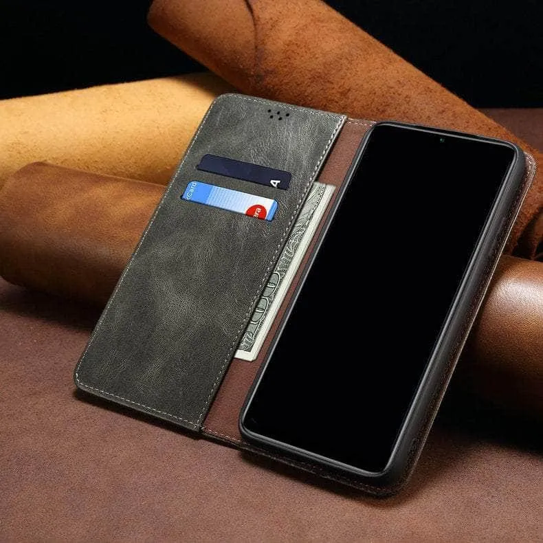 Luxury Galaxy A54 Vegan Leather Magnet Book