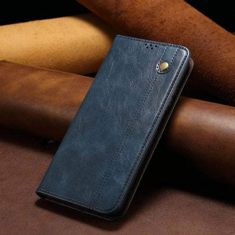 Luxury Galaxy A54 Vegan Leather Magnet Book