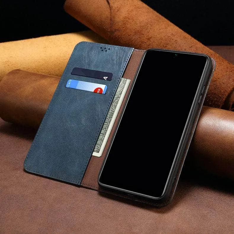 Luxury Galaxy A54 Vegan Leather Magnet Book