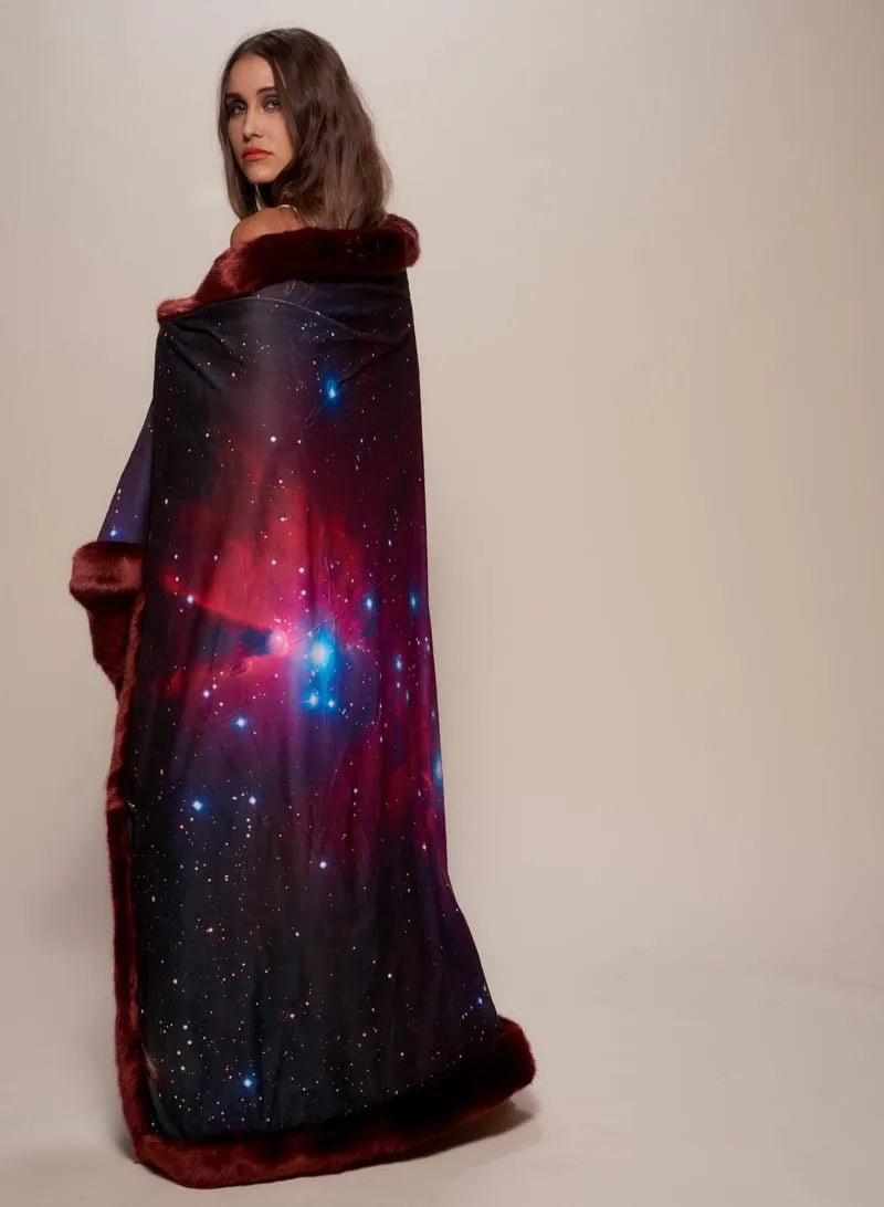 Luxury Garnet Galaxy Faux Fur Throw