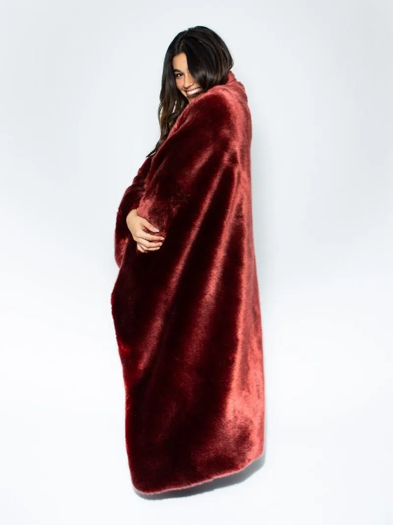 Luxury Garnet Galaxy Faux Fur Throw