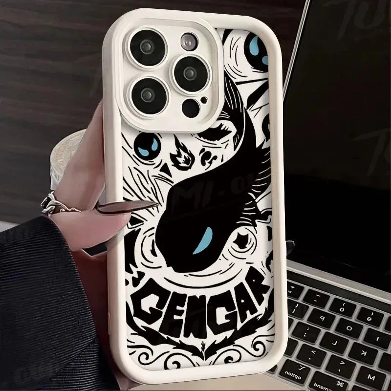 Luxury Gengar Phone Case for iPhone 15 to SE - Soft Silicone Shockproof Back Cover
