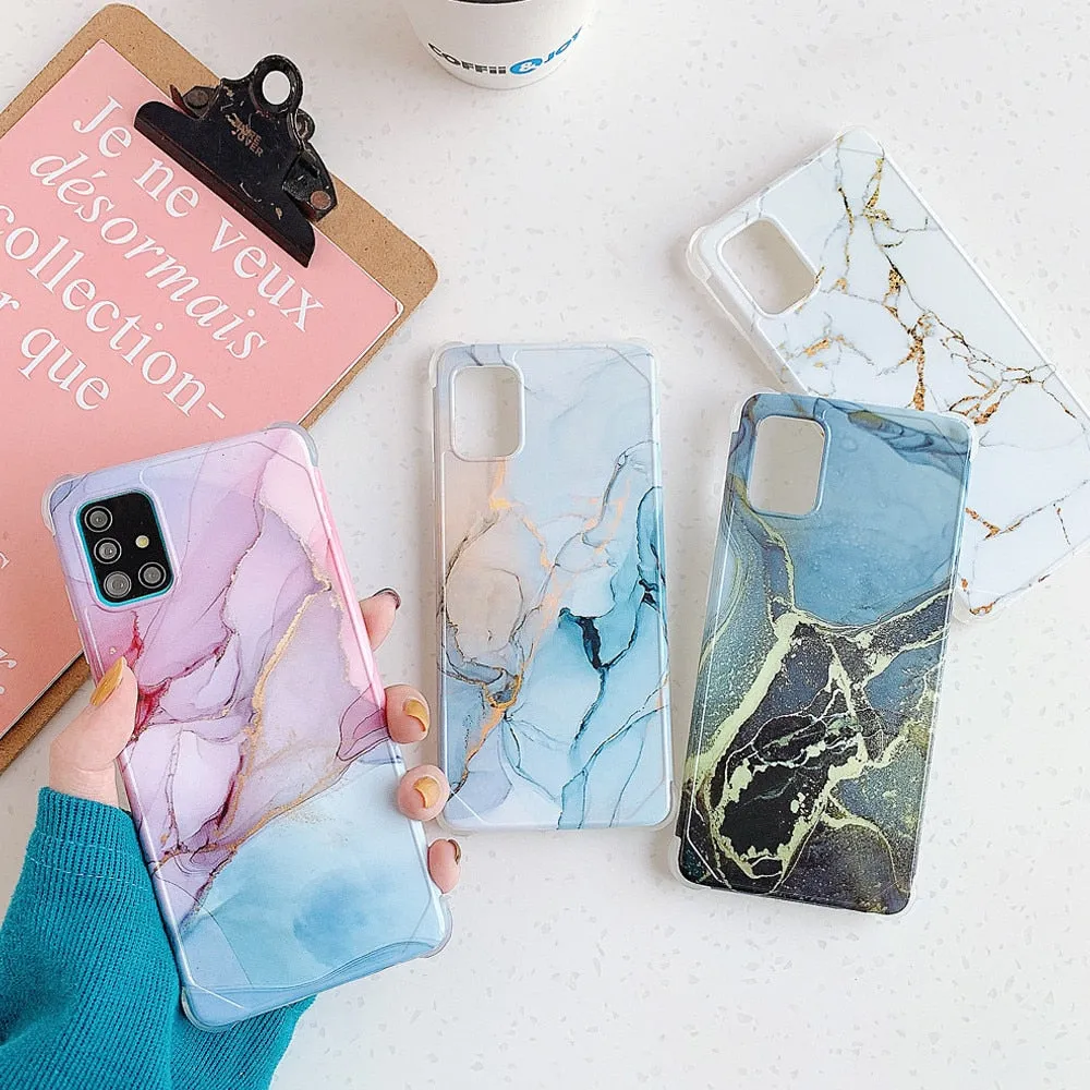 Luxury Marble Case For Samsung Galaxy S22