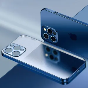 Luxury Plating Matte Transparent Soft Silicone Case for iPhone 11 12 13 Pro Max Mini XR X XS 7 8 Plus SE 2020 Shockproof Cover