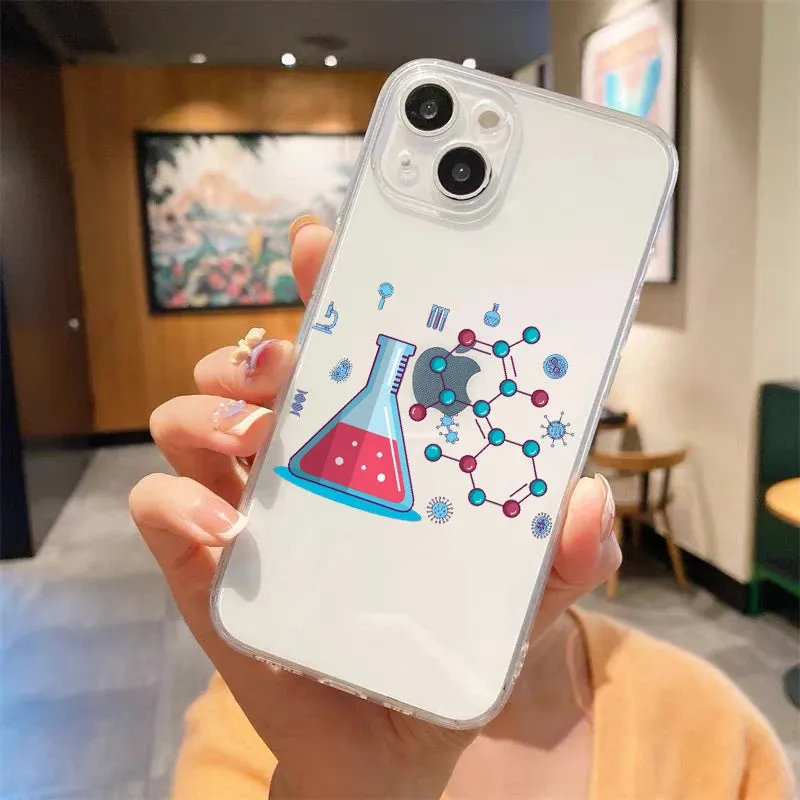 Luxury Transparent iPhone Case - Science Design