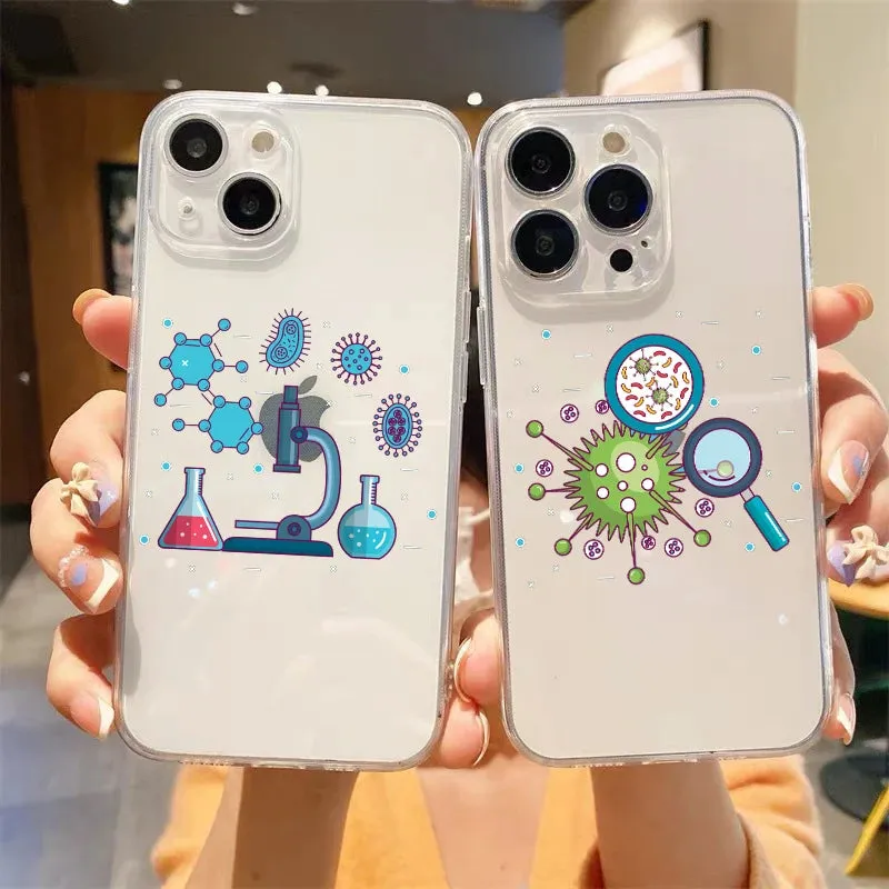 Luxury Transparent iPhone Case - Science Design