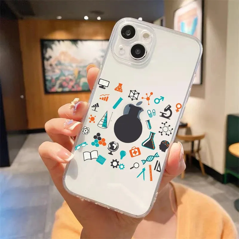 Luxury Transparent iPhone Case - Science Design