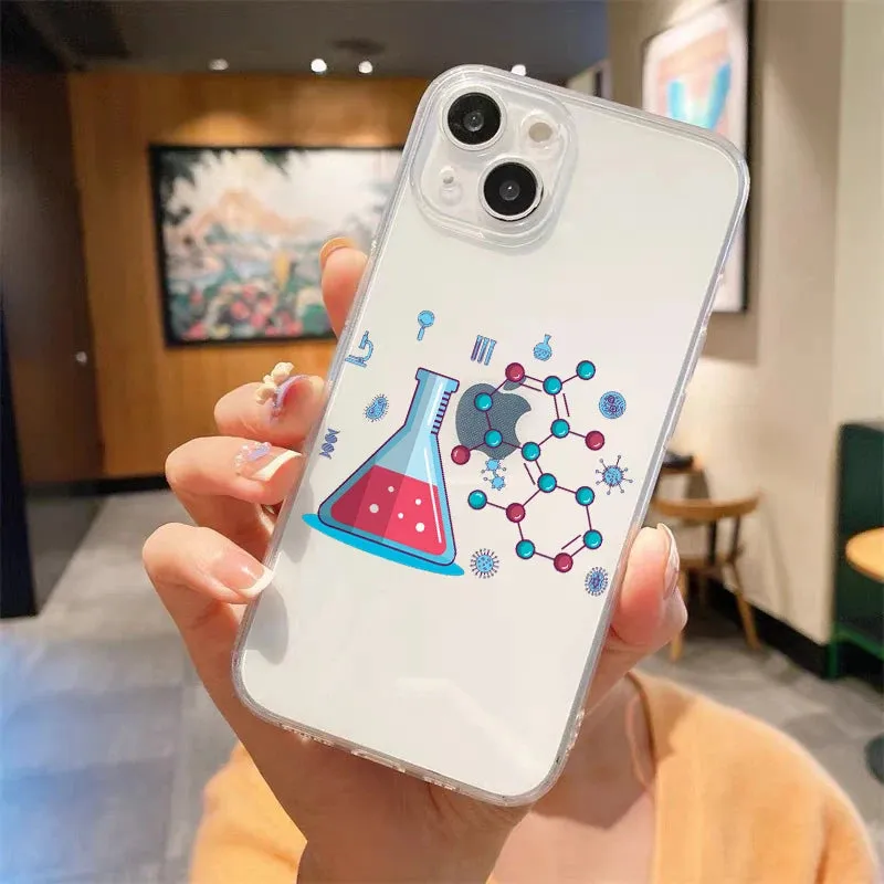 Luxury Transparent iPhone Case - Science Design