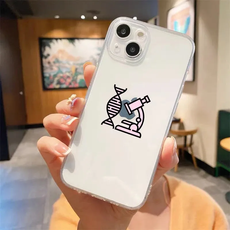 Luxury Transparent iPhone Case - Science Design