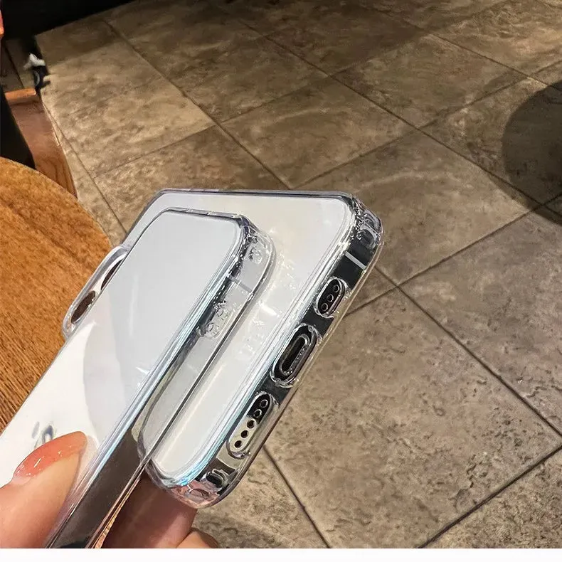 Luxury Transparent Soft Acrylic Phone Case For iPhone 15 14 13 12 11 Pro Max XS X XR 7 8 Plus Mini Shockproof Cover