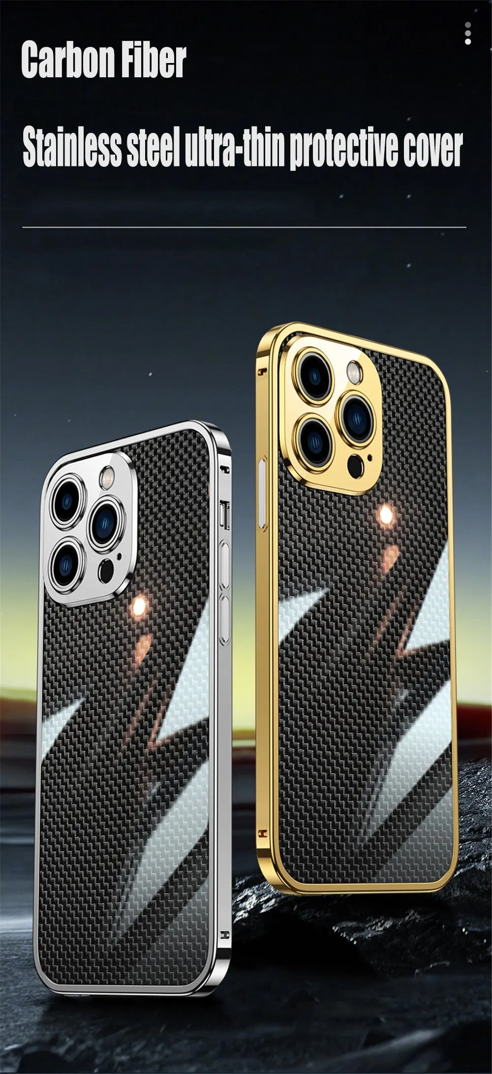 Luxury Ultra-Thin Carbon Fibre Pattern Cover For iPhone