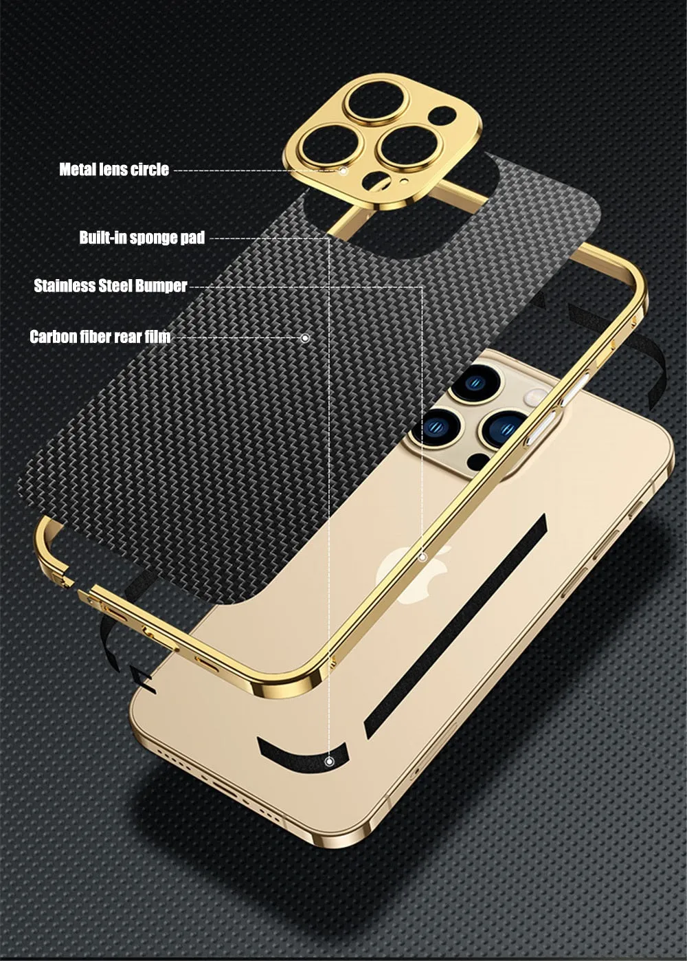 Luxury Ultra-Thin Carbon Fibre Pattern Cover For iPhone