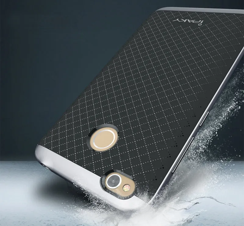 Luxury Ultra-Thin Ipaky Dual Layer Dotted Bumper Back Case Cover For Xiaomi Mi Redmi 4