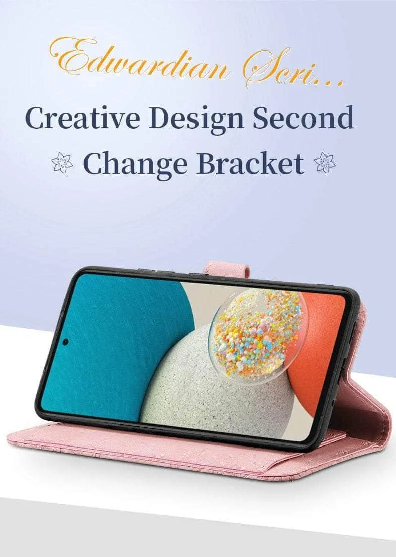 Luxury Zipper Leather Card Book Galaxy A34 Etui
