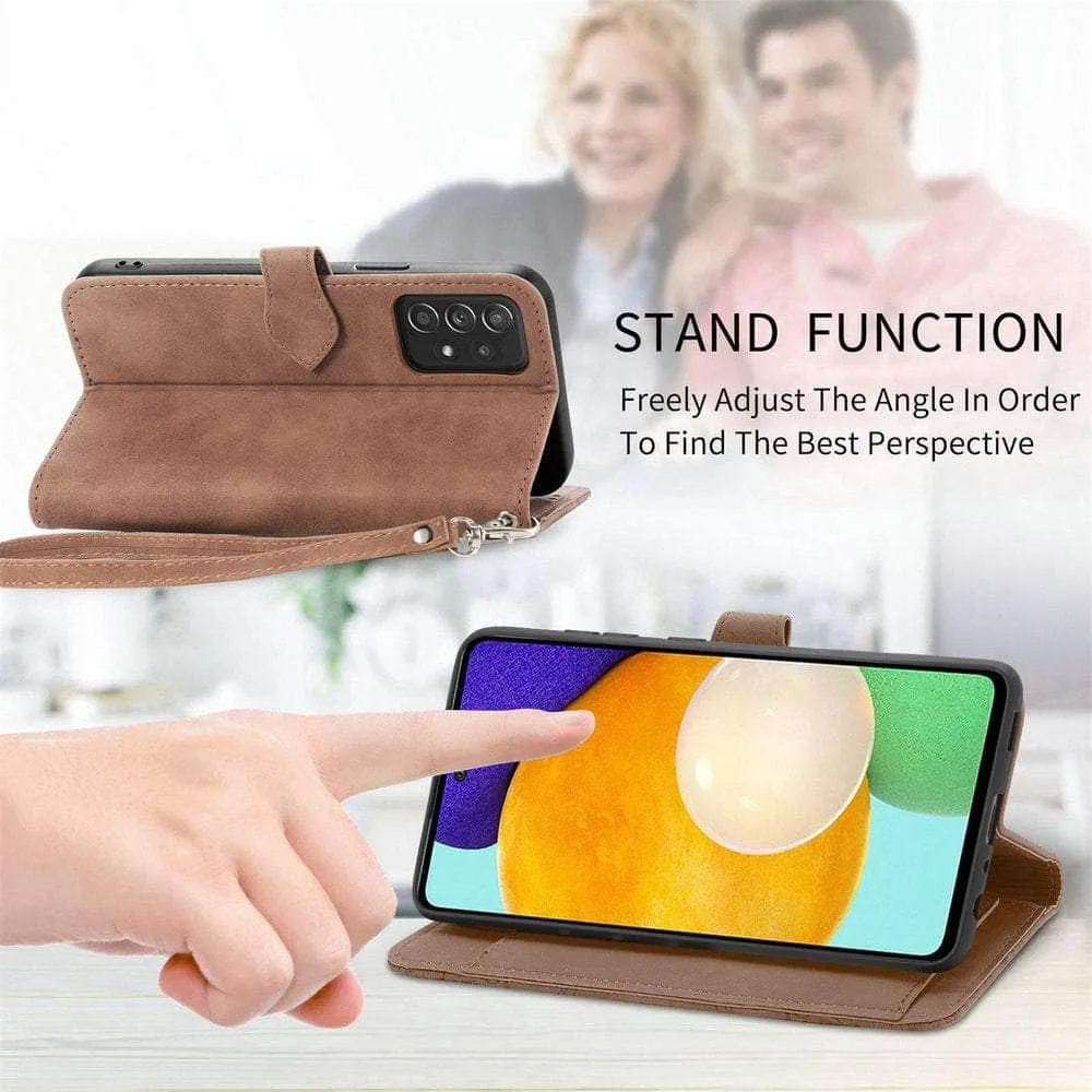 Luxury Zipper Leather Card Book Galaxy A34 Etui