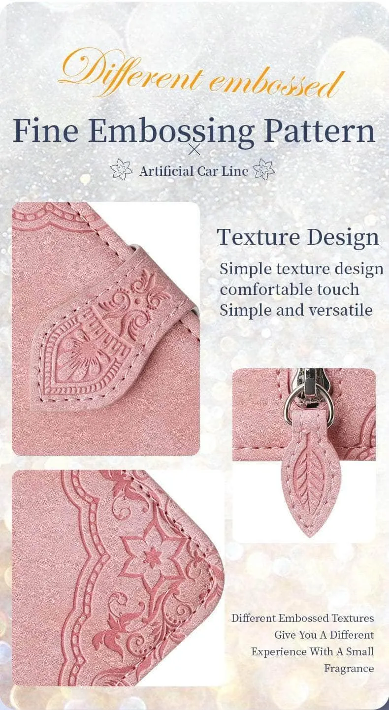 Luxury Zipper Leather Card Book Galaxy A54 Etui