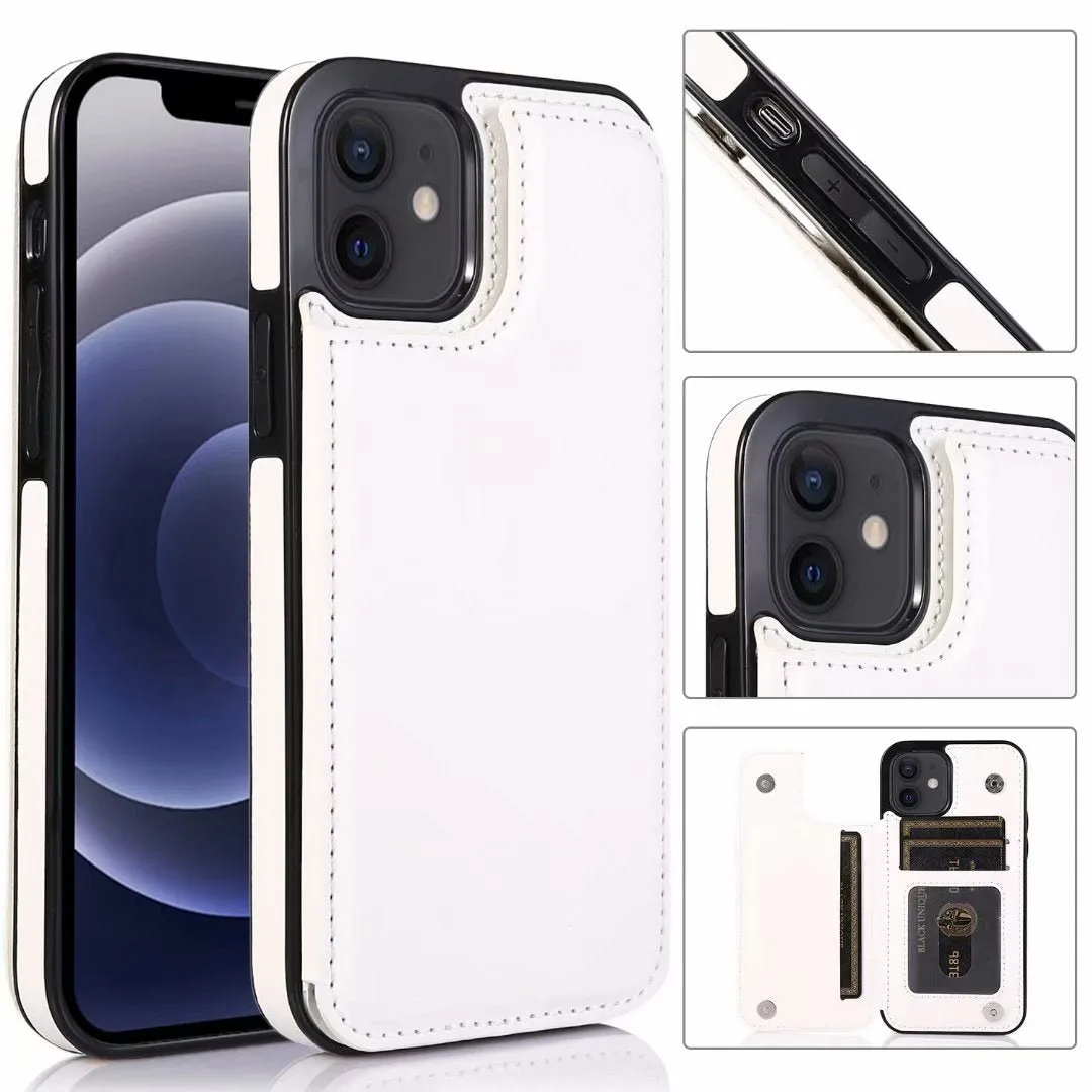 Luxy Moon Leather Cover Card Slots Wallet Case For iPhone