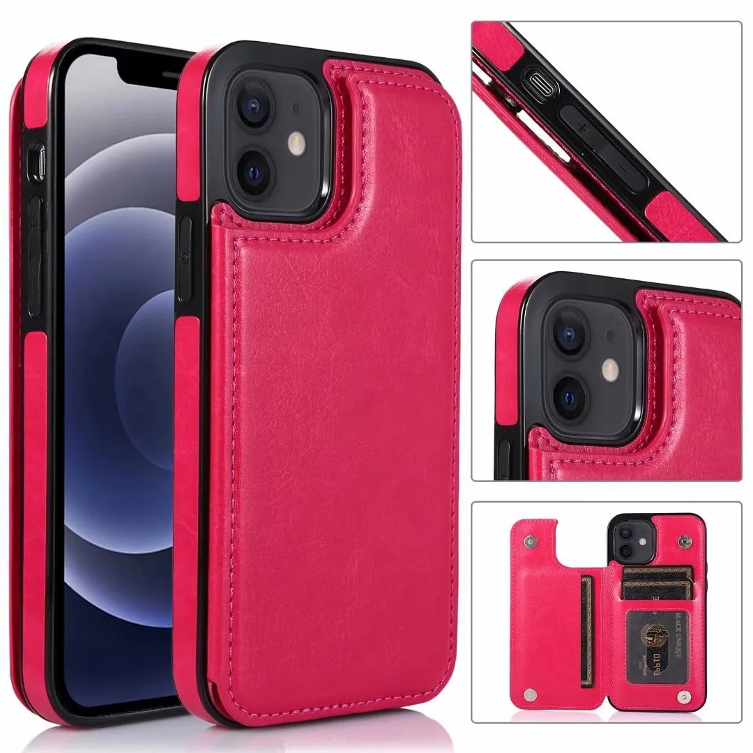 Luxy Moon Leather Cover Card Slots Wallet Case For iPhone