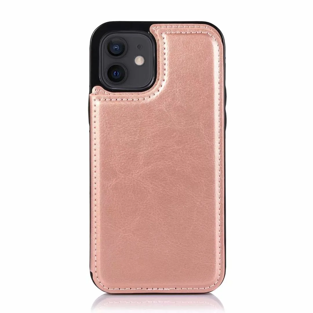 Luxy Moon Leather Cover Card Slots Wallet Case For iPhone