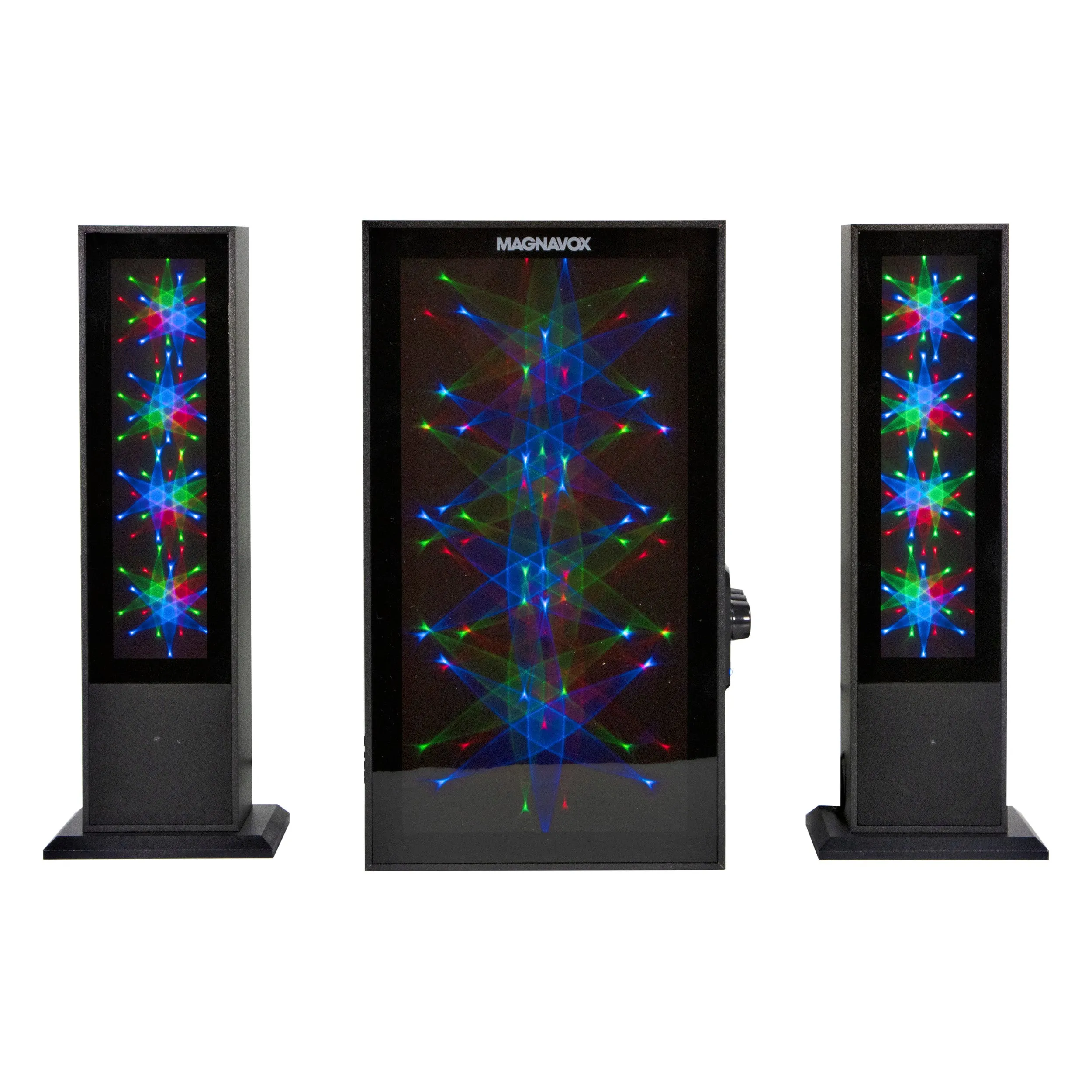 Magnavox MHT990 Bluetooth Home Entertainment System with Color Changing Lights in Black