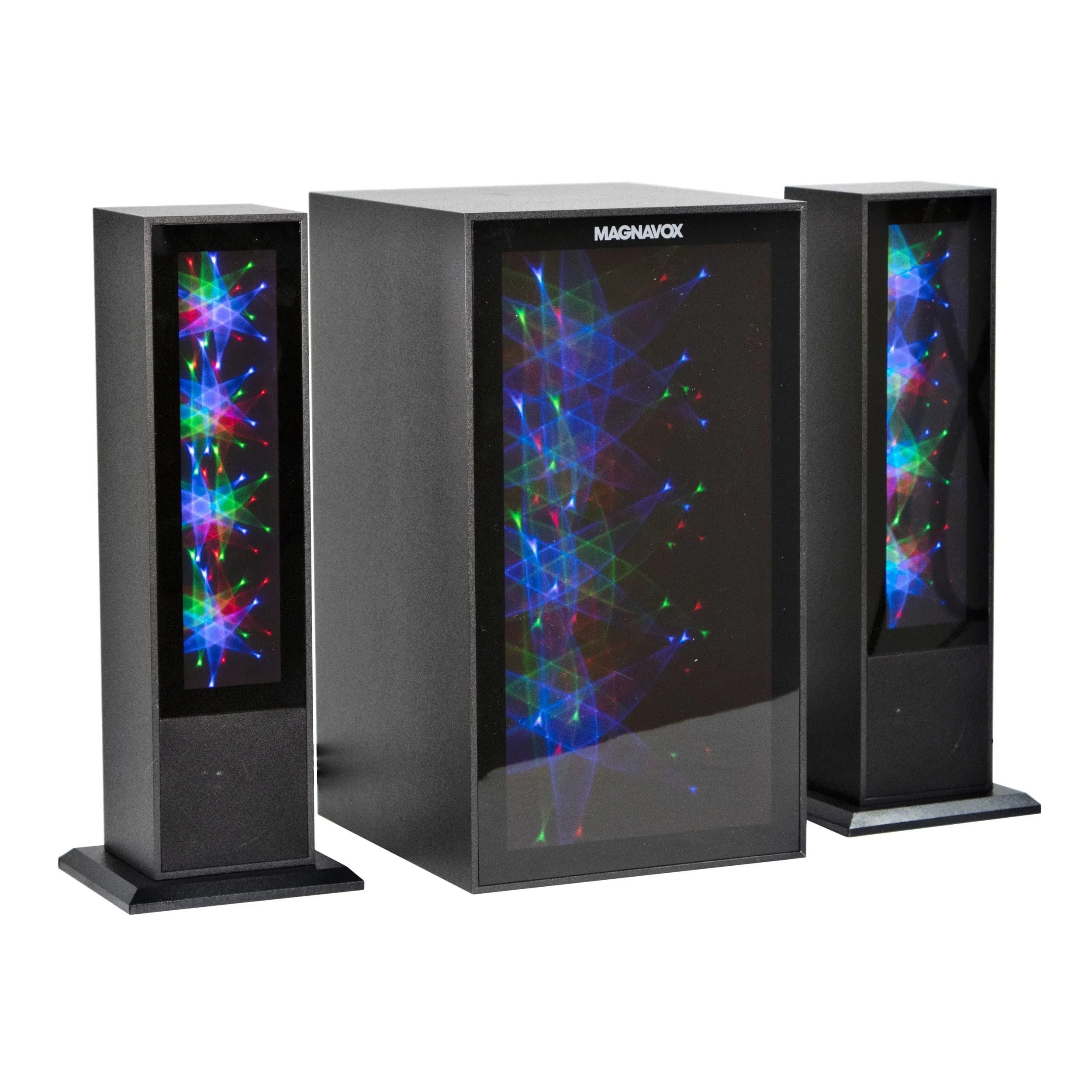 Magnavox MHT990 Bluetooth Home Entertainment System with Color Changing Lights in Black
