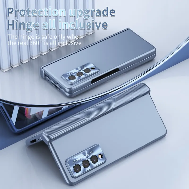 Magnetic Hinge Protection Phone Case for Galaxy Z Fold 3/4/5/6 with S Pen Holder