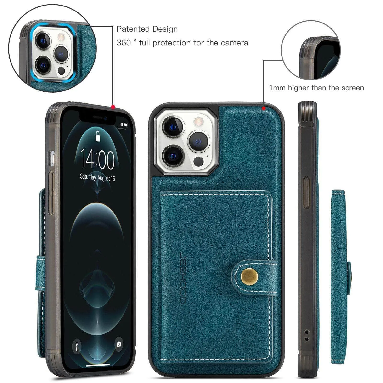 Magnetic Magsafe Leather Case iPhone 12 Stand Holder