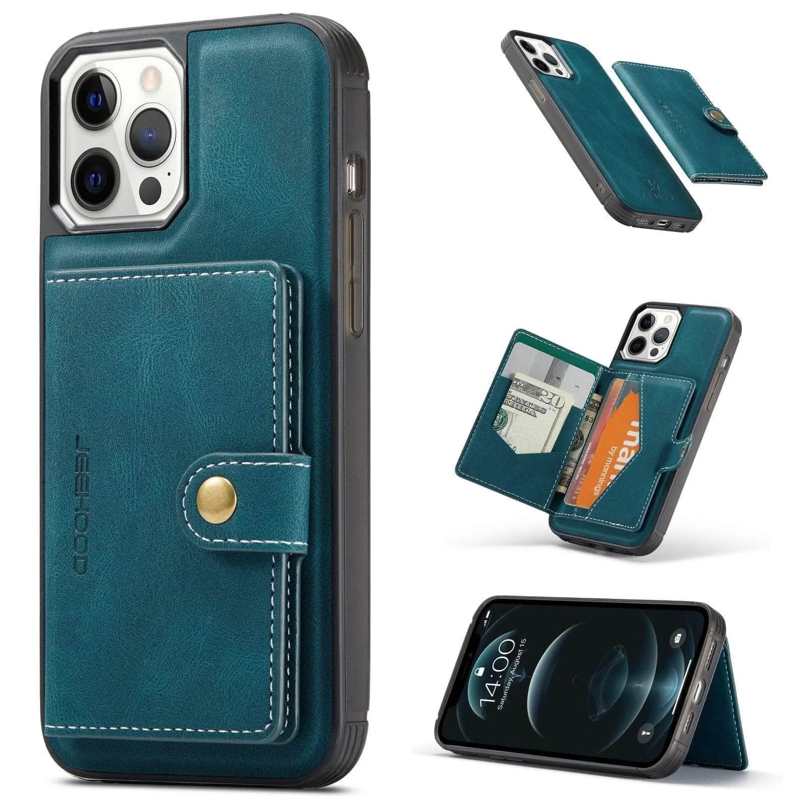 Magnetic Magsafe Leather Case iPhone 12 Stand Holder