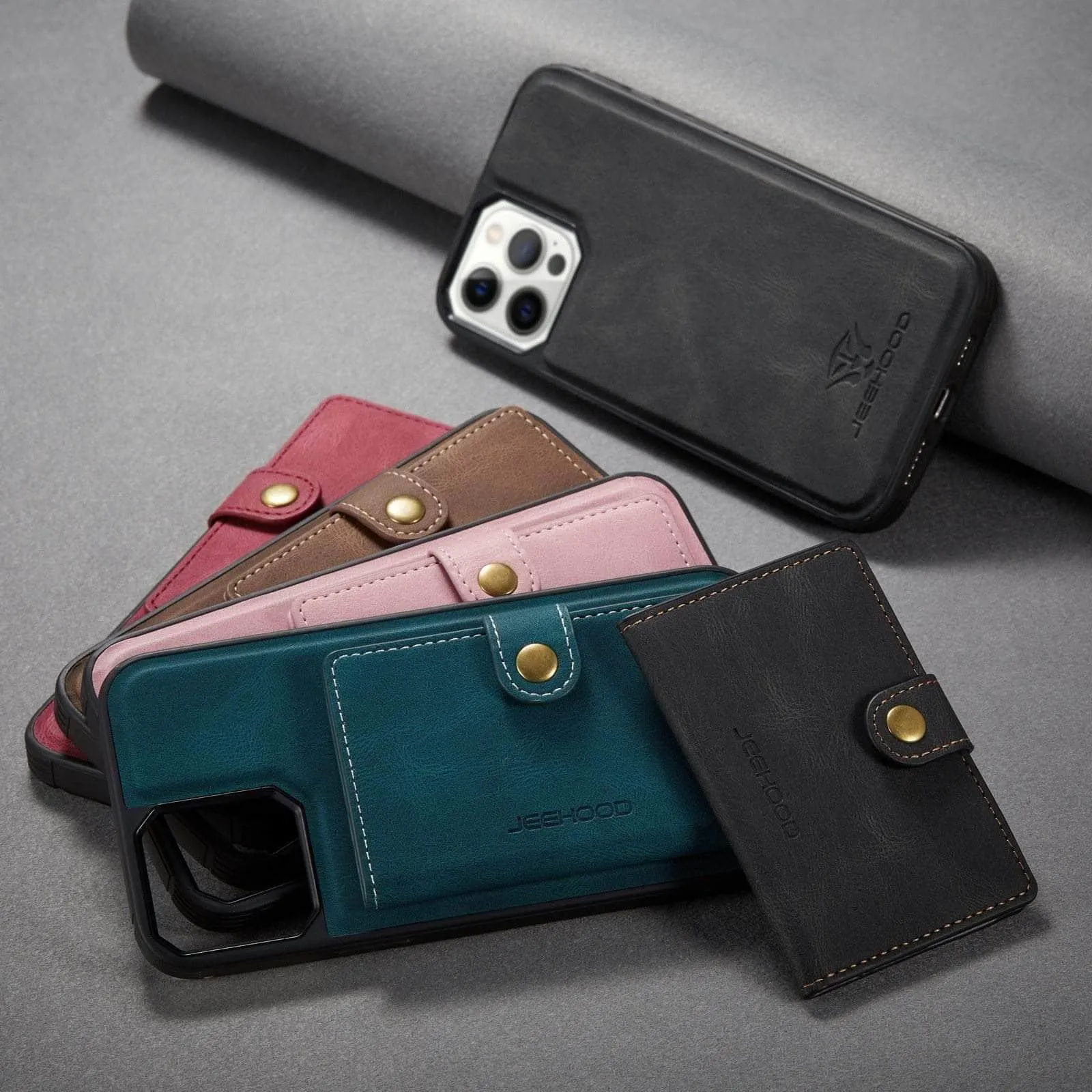 Magnetic Magsafe Leather Case iPhone 12 Stand Holder